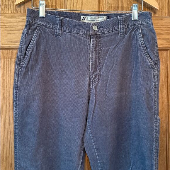 AMERICAN EAGLE Vintage 90s Y2K Corduroy Carpenter Pants Embroidered Hem Bootcut - Picture 3 of 14